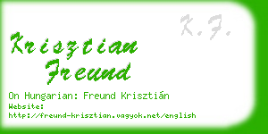 krisztian freund business card