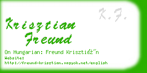 krisztian freund business card